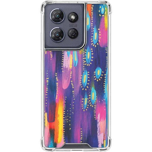 Kaleidoscope Brush Stroke by Etta Vee Moto G Stylus 5G (2025) Clear Case